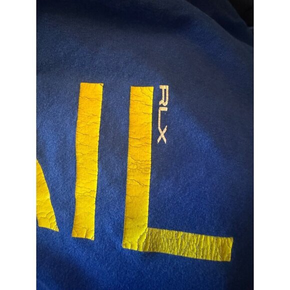 Men’s RLX Ralph Lauren Sailing Blue T-Shirt with Yellow Type Size: XL - Picture 3 of 3